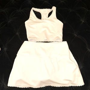 White tennis Small top/medium bottom